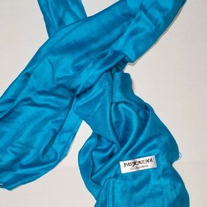 Teal 100%Pashmina scarf
